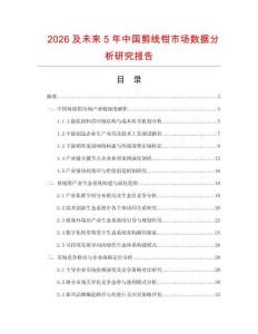 2026及未來5年中國剪線鉗市場數據分析研究報告