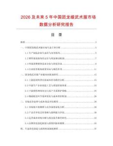 2026及未來5年中國團龍緞武術服市場數據分析研究報告