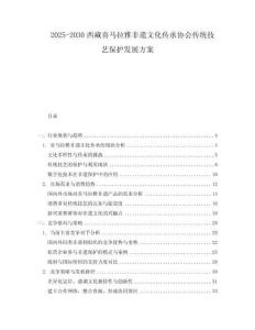 2025-2030西藏喜馬拉雅非遺文化傳承協(xié)會傳統(tǒng)技藝保護發(fā)展方案