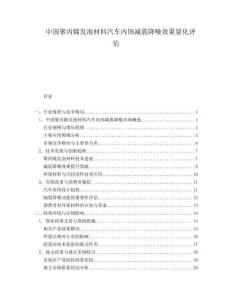 中國(guó)聚丙烯發(fā)泡材料汽車(chē)內(nèi)飾減震降噪效果量化評(píng)估