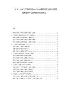 2025-2030突尼斯旅游業產業市場發展分析及前景趨勢預測與投融資研究報告