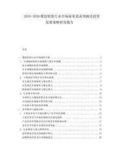 2025-2030橡膠輪胎行業市場前景需求預測及投資發展策略研究報告
