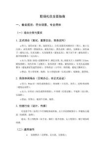 職場禮儀全面指南