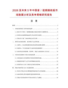 2026至未來5年中國音／視頻跳線板市場數(shù)據(jù)分析及競爭策略研究報告