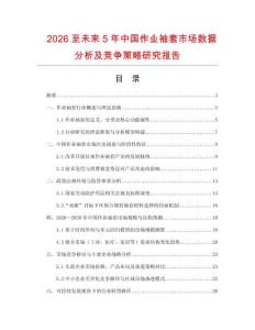 2026至未來(lái)5年中國(guó)作業(yè)袖套市場(chǎng)數(shù)據(jù)分析及競(jìng)爭(zhēng)策略研究報(bào)告