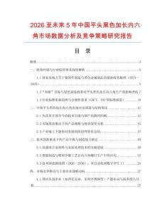 2026至未來5年中國平頭黑色加長內(nèi)六角市場數(shù)據(jù)分析及競爭策略研究報(bào)告