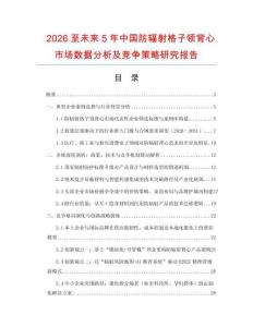 2026至未來5年中國防輻射格子領背心市場數據分析及競爭策略研究報告