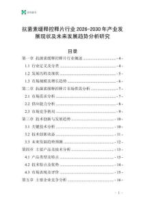 抗菌素緩釋控釋片行業(yè)2026-2030年產(chǎn)業(yè)發(fā)展現(xiàn)狀及未來(lái)發(fā)展趨勢(shì)分析研究