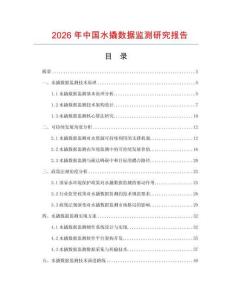 2026年中國水撬數據監測研究報告