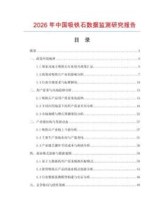 2026年中國吸鐵石數(shù)據(jù)監(jiān)測研究報(bào)告