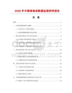2026年中國高鉻段數據監測研究報告