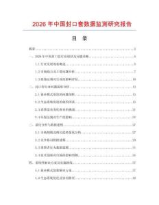 2026年中國(guó)封口套數(shù)據(jù)監(jiān)測(cè)研究報(bào)告