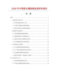 2026年中國醫(yī)生帽數(shù)據(jù)監(jiān)測研究報告