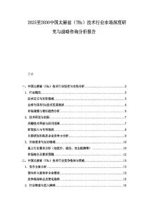 2025至2030中國太赫茲（THz）技術行業(yè)市場深度研究與戰(zhàn)略咨詢分析報告