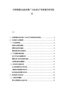 中國(guó)智慧農(nóng)業(yè)技術(shù)推廣與農(nóng)業(yè)生產(chǎn)效率提升研究報(bào)告