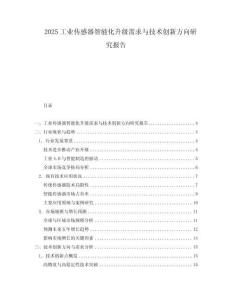 2025工業(yè)傳感器智能化升級需求與技術(shù)創(chuàng)新方向研究報(bào)告