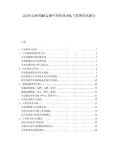2025-2030基礎(chǔ)設(shè)施年度檢修評(píng)估與管理優(yōu)化報(bào)告