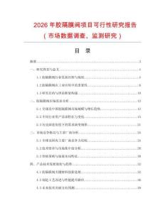 2026年膠隔膜閥項(xiàng)目可行性研究報(bào)告（市場(chǎng)數(shù)據(jù)調(diào)查、監(jiān)測(cè)研究）