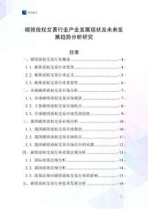 碳排放權(quán)交易行業(yè)產(chǎn)業(yè)發(fā)展現(xiàn)狀及未來發(fā)展趨勢分析研究