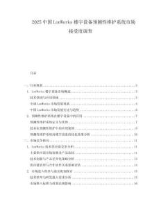 2025中國(guó)LonWorks樓宇設(shè)備預(yù)測(cè)性維護(hù)系統(tǒng)市場(chǎng)接受度調(diào)查
