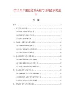 2026年中國數控雙頭鋸市場調查研究報告