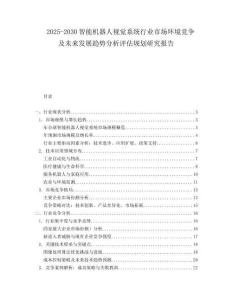2025-2030智能機器人視覺系統行業市場環境競爭及未來發展趨勢分析評估規劃研究報告
