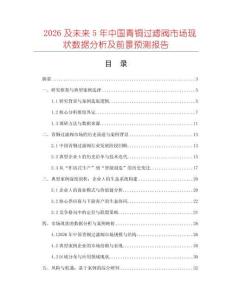 2026及未來(lái)5年中國(guó)青銅過(guò)濾閥市場(chǎng)現(xiàn)狀數(shù)據(jù)分析及前景預(yù)測(cè)報(bào)告