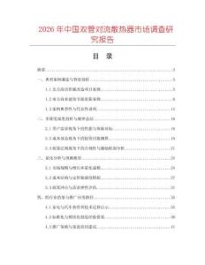 2026年中國雙管對流散熱器市場調查研究報告