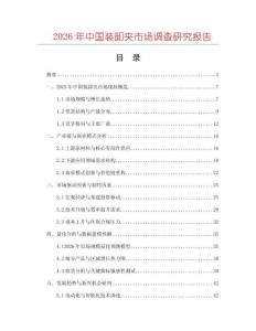 2026年中國裝卸夾市場調(diào)查研究報告