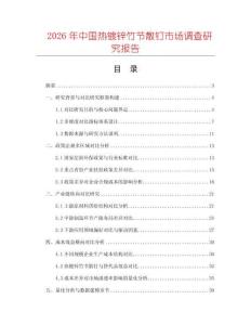 2026年中國熱鍍鋅竹節散釘市場調查研究報告