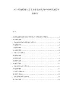 2025航海船舶制造市場前景研究與產業政策支持評估報告