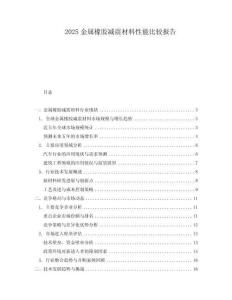2025金屬橡膠減震材料性能比較報告