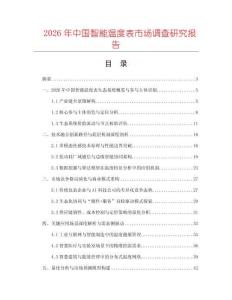 2026年中國(guó)智能溫度表市場(chǎng)調(diào)查研究報(bào)告