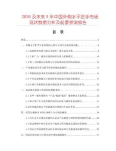 2026及未來5年中國外側水平把手市場現狀數據分析及前景預測報告