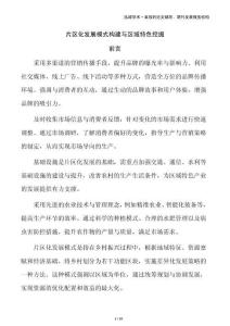 片區(qū)化發(fā)展模式構(gòu)建與區(qū)域特色挖掘