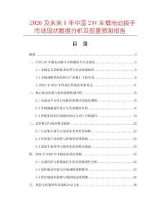 2026及未來5年中國24V車載電動扳手市場現(xiàn)狀數(shù)據(jù)分析及前景預(yù)測報告