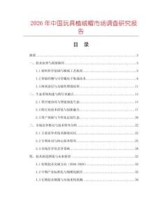2026年中國(guó)玩具植絨帽市場(chǎng)調(diào)查研究報(bào)告