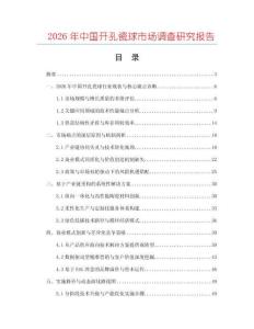 2026年中國開孔瓷球市場調(diào)查研究報告
