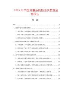 2025年中國測量系統檢驗儀數據監測報告