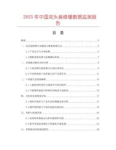 2025年中國雙頭裝修錘數(shù)據(jù)監(jiān)測報告