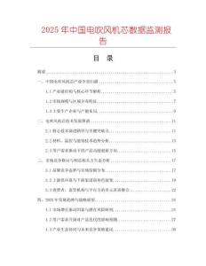 2025年中國電吹風機芯數(shù)據監(jiān)測報告