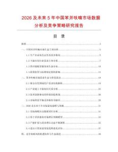 2026及未來5年中國苯并呋喃市場數(shù)據(jù)分析及競爭策略研究報告