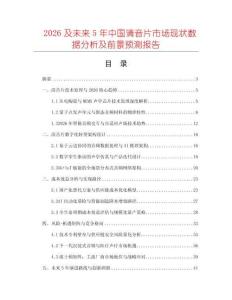 2026及未來5年中國清音片市場現(xiàn)狀數(shù)據(jù)分析及前景預測報告
