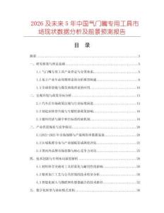 2026及未來5年中國氣門嘴專用工具市場現(xiàn)狀數(shù)據(jù)分析及前景預(yù)測報告