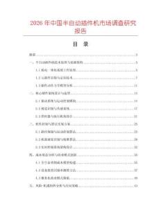 2026年中國半自動插件機市場調查研究報告