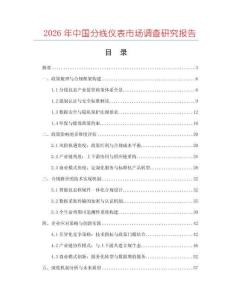 2026年中國分線儀表市場調(diào)查研究報(bào)告