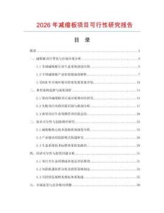 2026年減縮板項目可行性研究報告