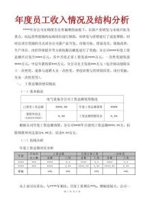 員工年度薪酬收入結構分析報告
