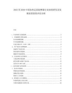 2025至2030中國加熱足浴按摩器行業深度研究及發展前景投資評估分析