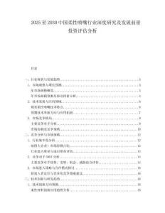 2025至2030中國柔性噴嘴行業深度研究及發展前景投資評估分析